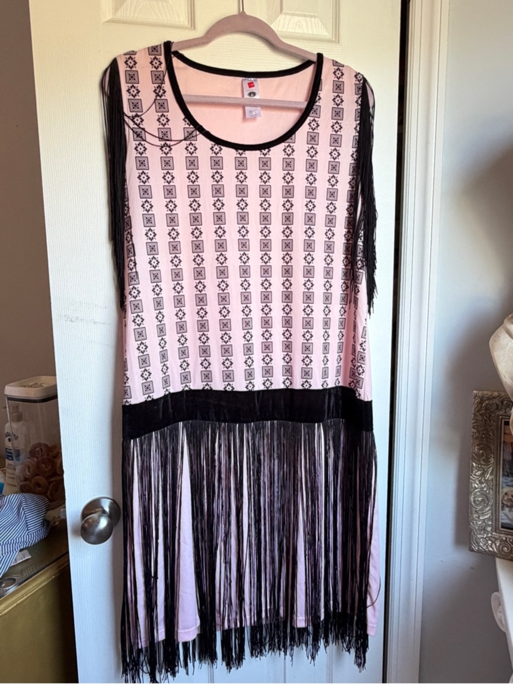 Serious Fun Pink Tank Top with Black Trim